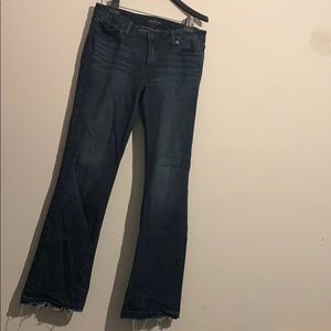Lucky brand jeans with frayed bottoms